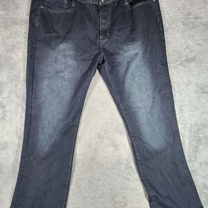 M. Society Relaxed Fit Men's Jeans Size 44x32 Dark Wash Contrast Stitching NWT